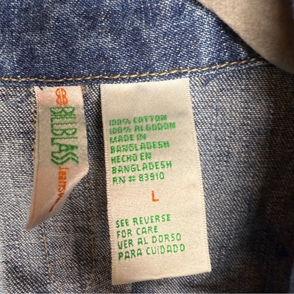 Bill Blass 90’s Vintage Blue Tailored Jean Jacket Size Large GUC - Picture 3 of 10